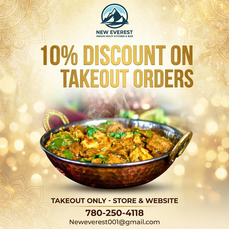 Special Offer at New Everest Indian Multi Kitchen & Bar